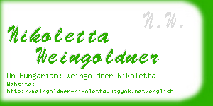 nikoletta weingoldner business card